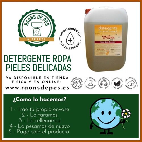 DETERGENTE LQUIDO LAVADORA TODO TIPO DE ROPA - SIN ALERGNICOS (ALMAZORA) BELTRN VITAL