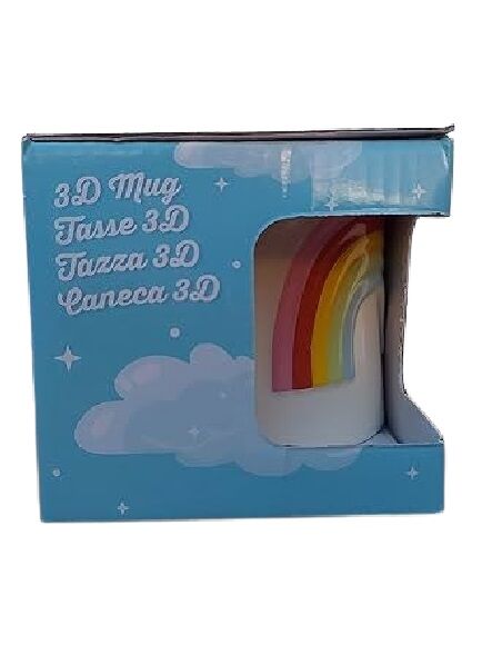 TAZA MUG CERÁMICA ARCOIRIS 3D MARSHMALLOW 330 ML 1 UD (CHINA)